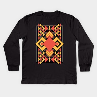 Geometric lines 4 Kids Long Sleeve T-Shirt